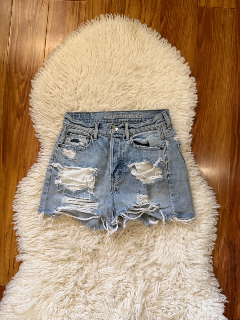 American Eagle Outfitters 90s Boyfriend Distressed Denim Cutoff Shorts